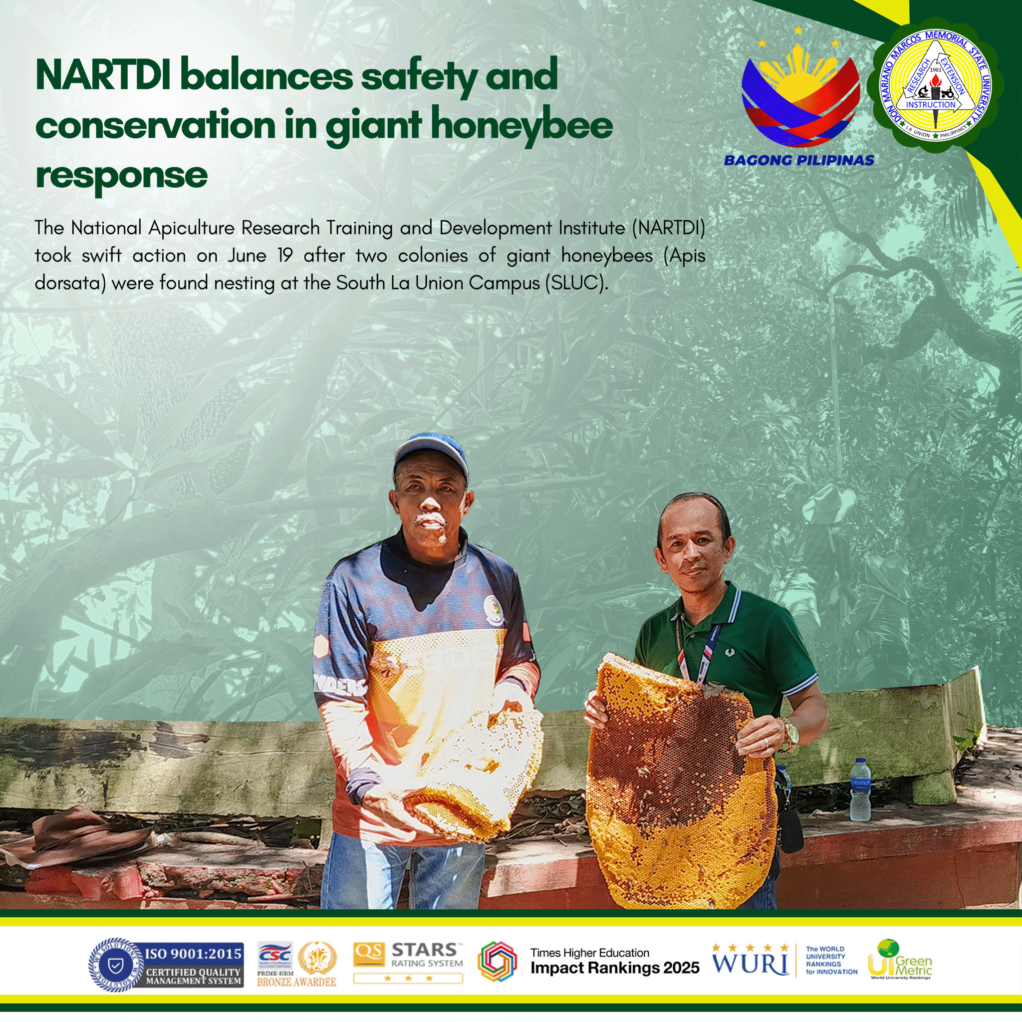 NARTDI balances safety and conservation in giant honeybee response