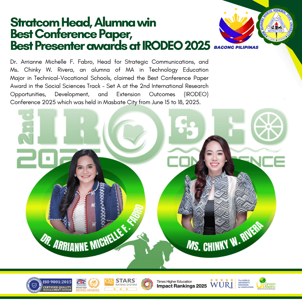 Stratcom Head, Alumna win Best Conference Paper, Best Presenter awards at IRODEO 2025