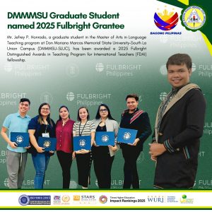 DMMMSU Graduate Student named 2025 Fulbright Grantee