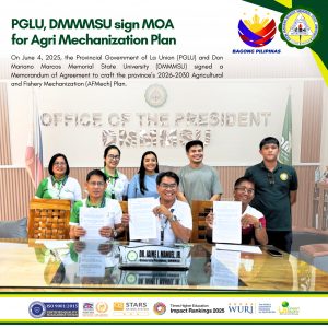 PGLU, DMMMSU sign MOA for Agri Mechanization Plan