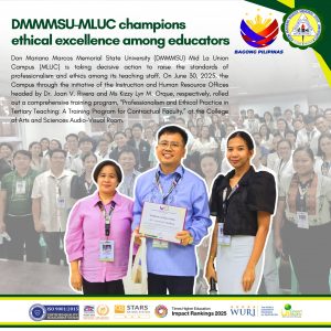 DMMMSU-MLUC champions ethical excellence among educators