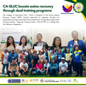 CA-SLUC boosts swine recovery through dual training programs